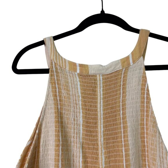 Torrid Women's Baby Doll Ruched High Neckline Striped Yellow Blouse Size 3x - Picture 5 of 10